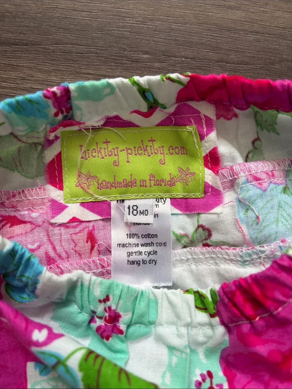 Ruffled Floral Diaper Cover - Pink & Aqua 18mo